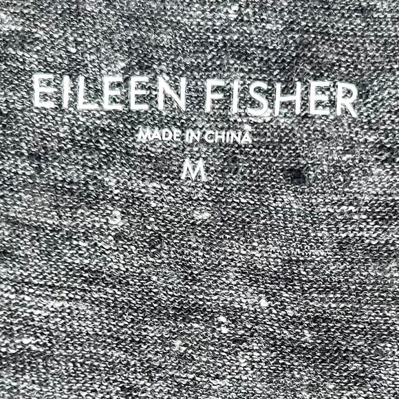 Eileen Fisher 100% Organic Linen Grey Sleeveless Dress - Picture 10 of 11